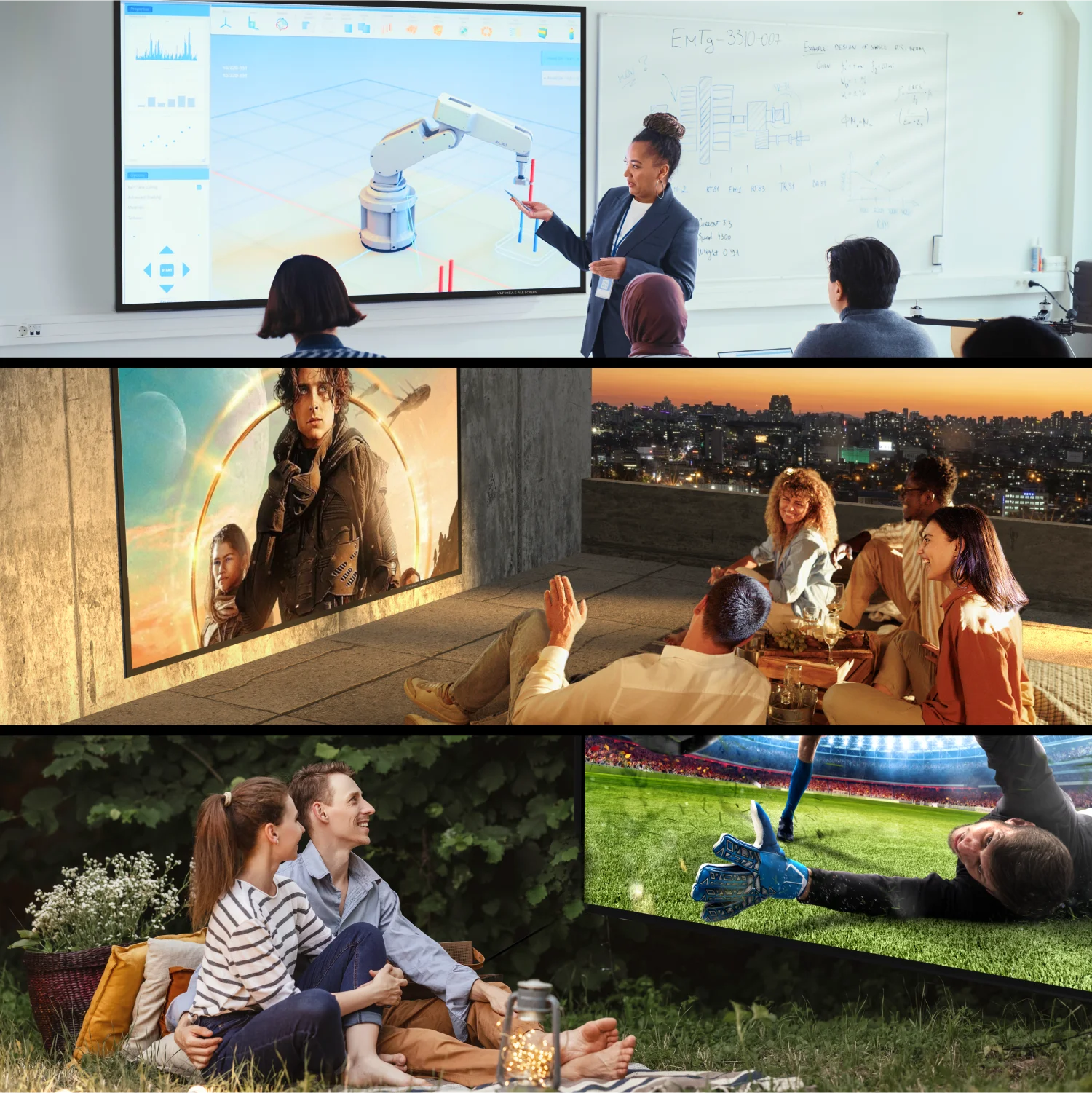 ULTIMEA 100 inch / 120 inch Photon E-ALR Portable Projection Screen - Image 6