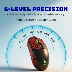T-WOLF Tri Mode Gaming Mouse Wireless RGB Backlit - Thumbnail Image 2