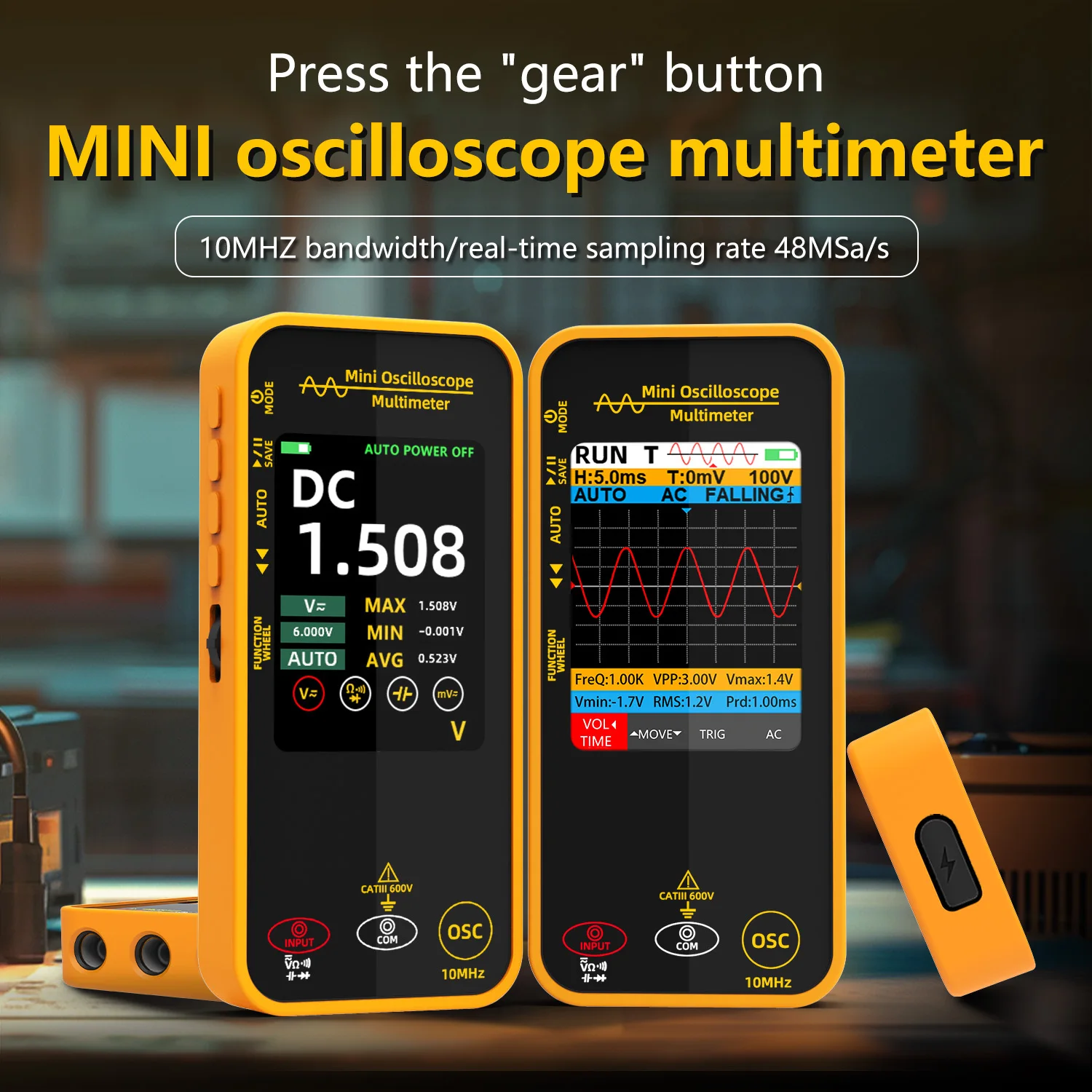 BSIDE 2-in-1 Handheld Oscilloscope Multimeter Smart Voltmeter Current - Image 1