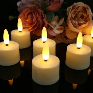 6-Pack Rechargeable Tea Lights Candles with Remote 4H/6H Timer Flameless Flickering - Thumbnail Image 7