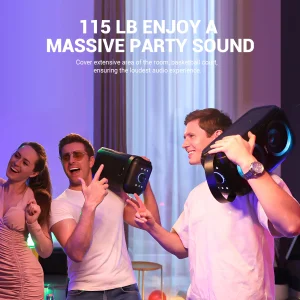 W-KING T9-2 80W RMS Party Portable Speakers Bluetooth Wireless Boombox with 2 Drivers - Thumbnail Image 2