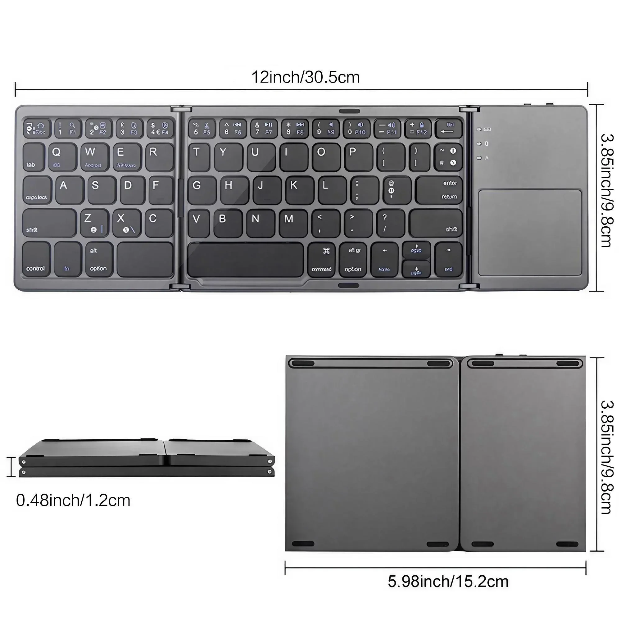 Foldable Bluetooth Keyboard Portable Mini Wireless Keyboard - Image 8