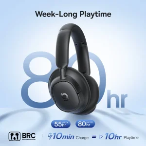 Baseus ANC Wireless Headphones 98% Adaptive Hybrid Noise Cancelling Hi-Res LDAC Bluetooth 6.0 - Thumbnail Image 4