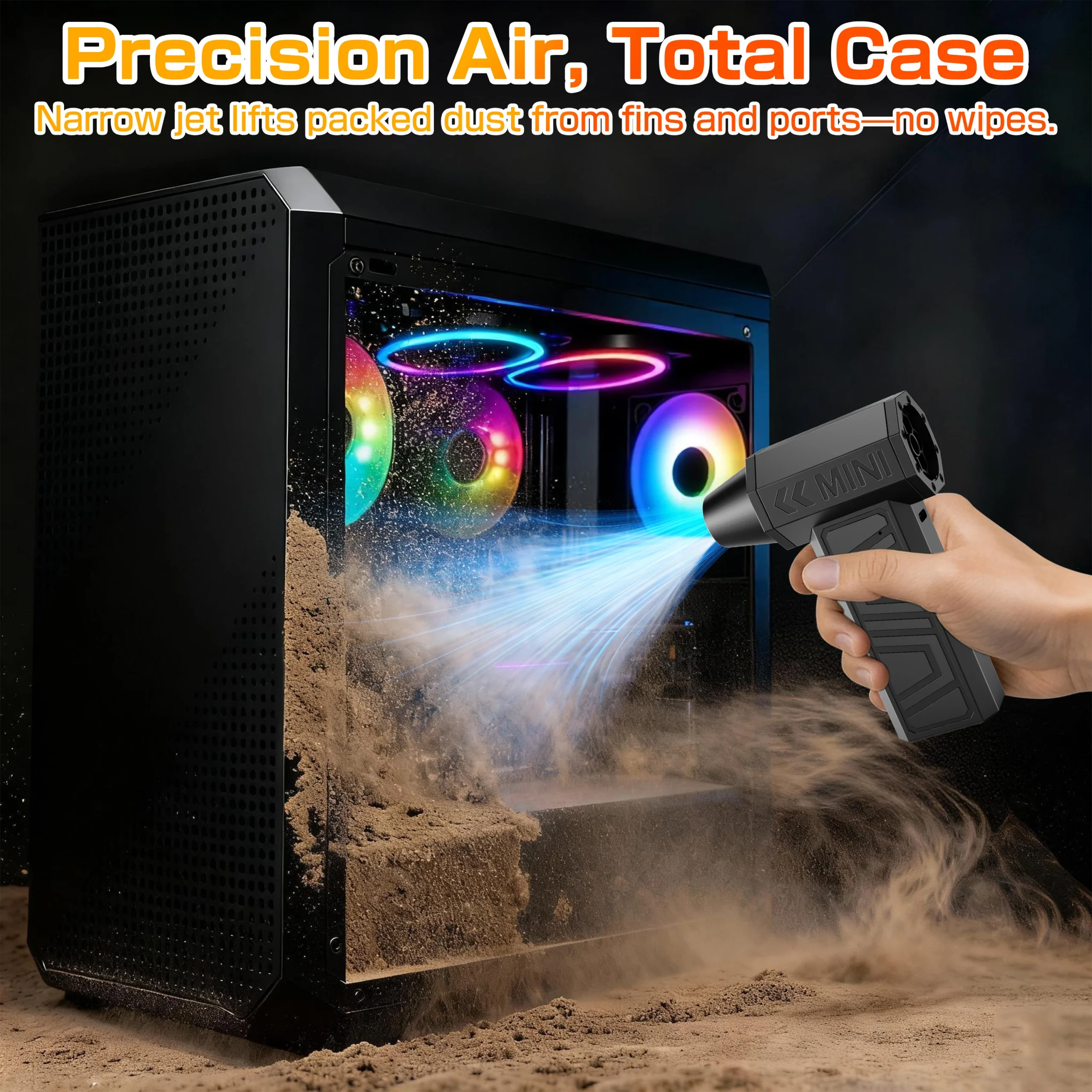 Air Duster Electric Dust Collector Turbo Fan Hair Dryer Air Blower - Image 5