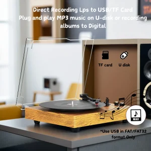 Maio E300 Belt-Driven Vintage Vinyl Record, Turntable - Thumbnail Image 2