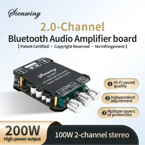 YS-1002T YS-502L Bluetooth 5.0 Audio Amplifier Board 2.0 Channel Stereo Power Amp Module - Thumbnail Image 2