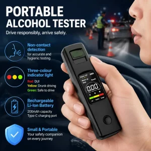 Professional Portable Digital Breathalyzer Alcohol Tester