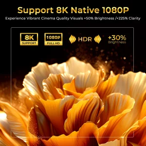 8K Decoding X7 AI Smart Projector with Android 14, UHD 1080P - Thumbnail Image 2