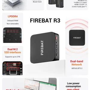 Firebat R3 Mini Pc Windows11 Portable Desktop Computer