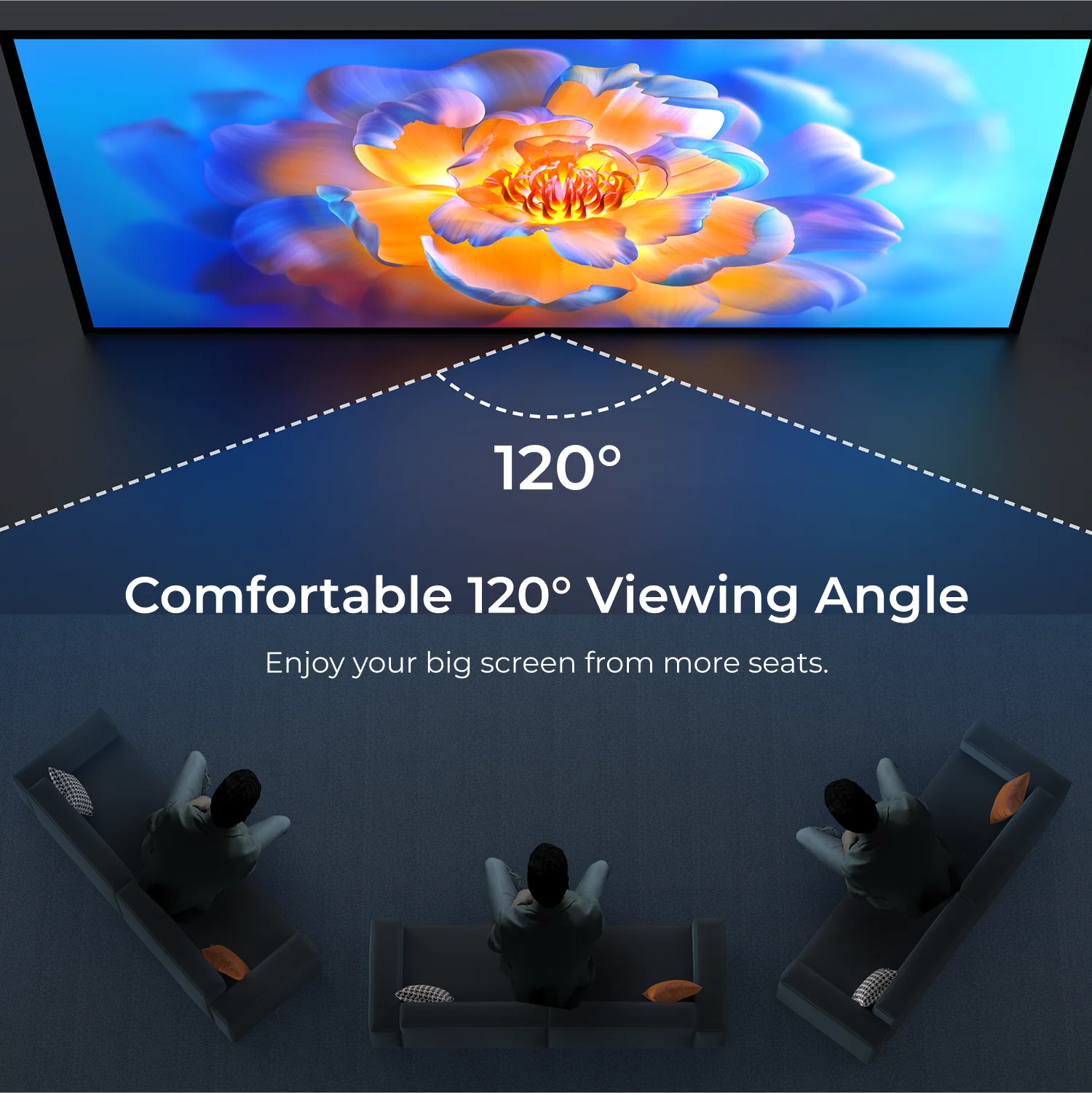ULTIMEA 100 inch / 120 inch Photon E-ALR Portable Projection Screen - Image 5