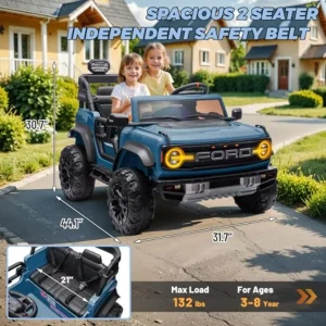 24V Licensed Ford Bronco Raptor Electric Power Ride On with Remote Control - Thumbnail Image 6