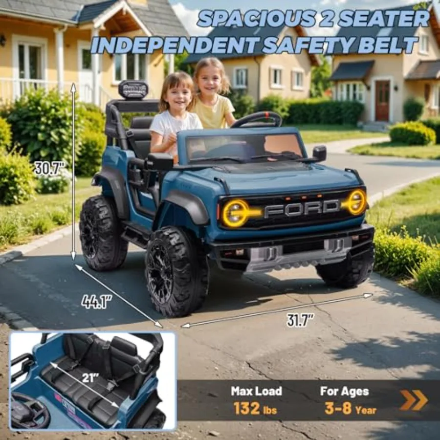 24V Licensed Ford Bronco Raptor Electric Power Ride On with Remote Control - Image 6