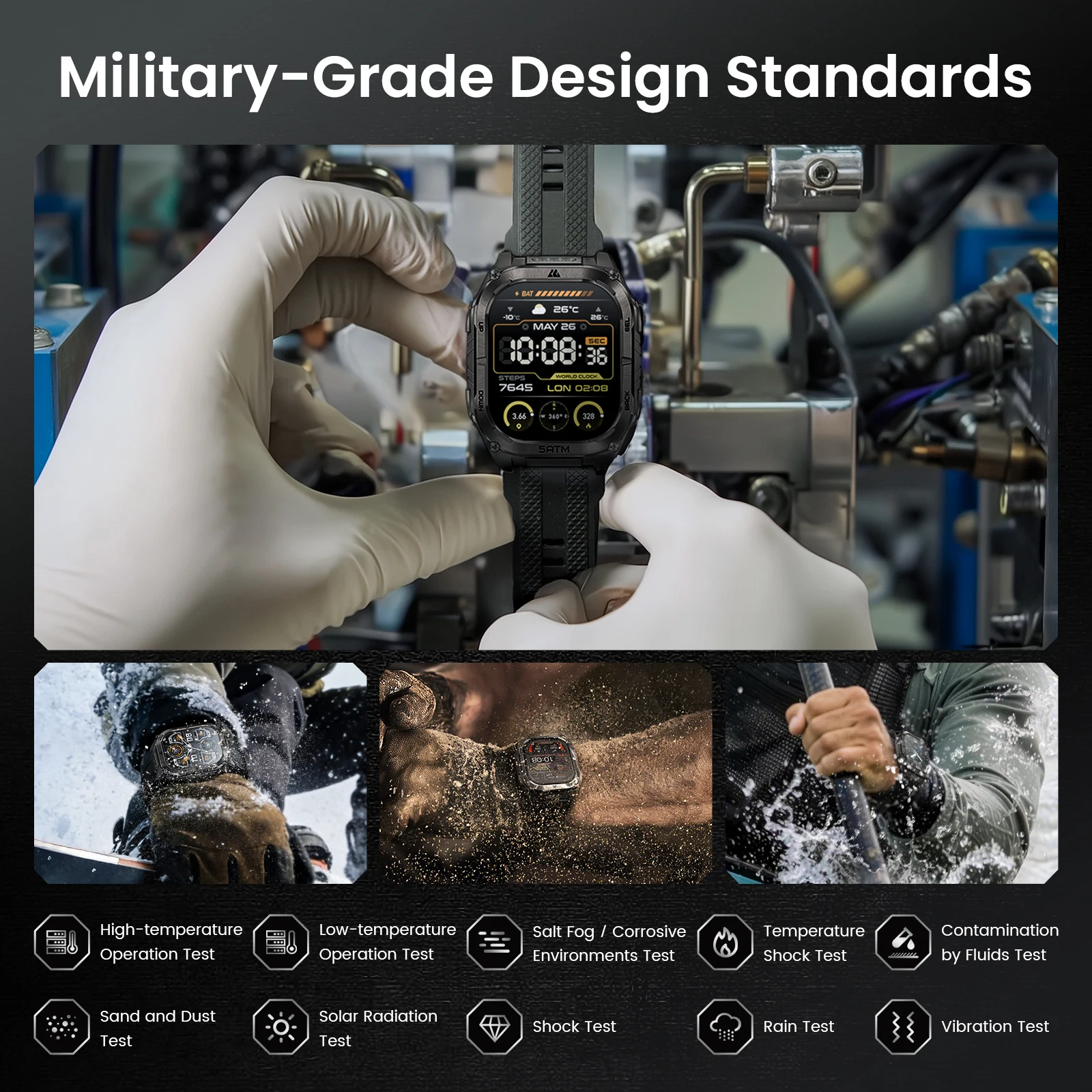 KOSPET TANK M4C Advanced GPS Smartwatch for Men MIL-STD-810H - Image 2