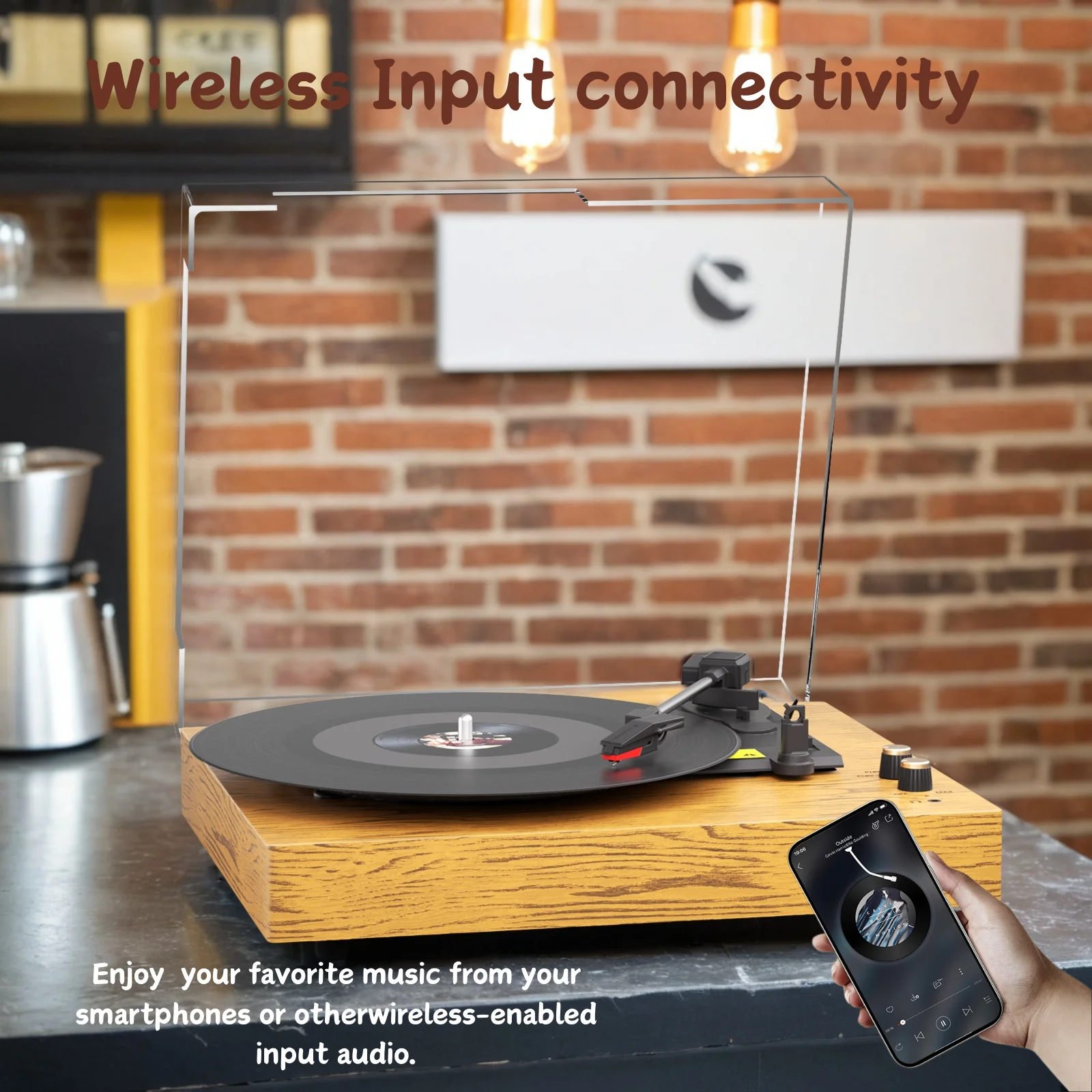 Maio E300 Belt-Driven Vintage Vinyl Record, Turntable - Image 3