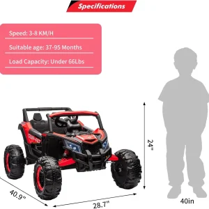 24V Kids Ride On UTV Car Toy w/Remote Control - Thumbnail Image 2