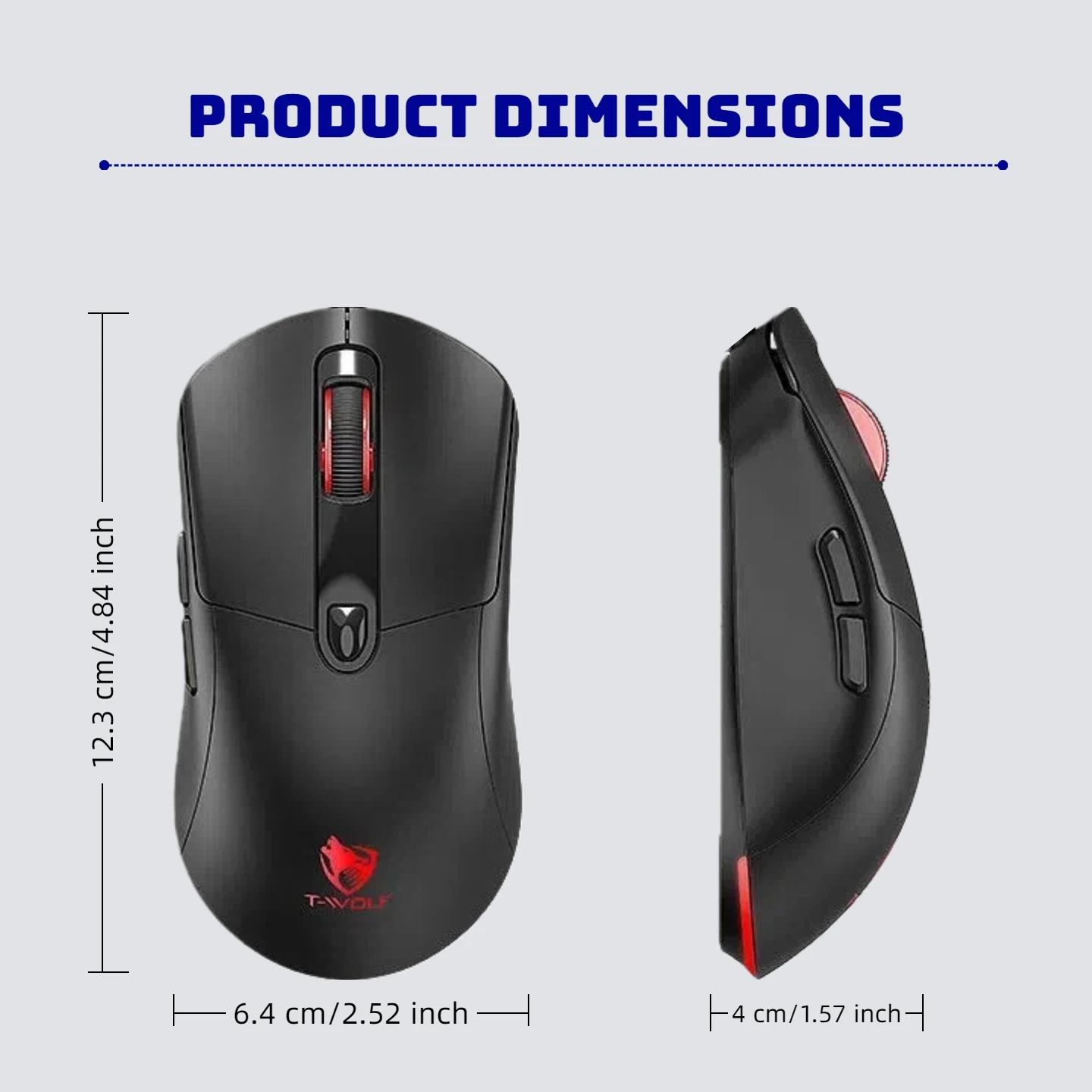 T-WOLF Tri Mode Gaming Mouse Wireless RGB Backlit - Image 5