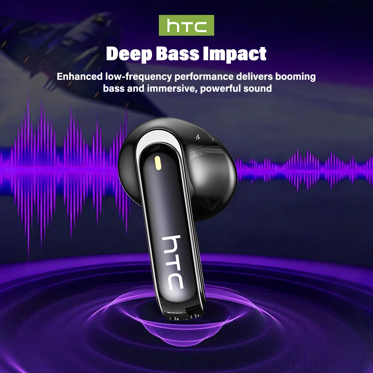 Wireless Headphones Bluetooth HTC NE70 Earphones Microphones Earbuds AI Translator - Image 6