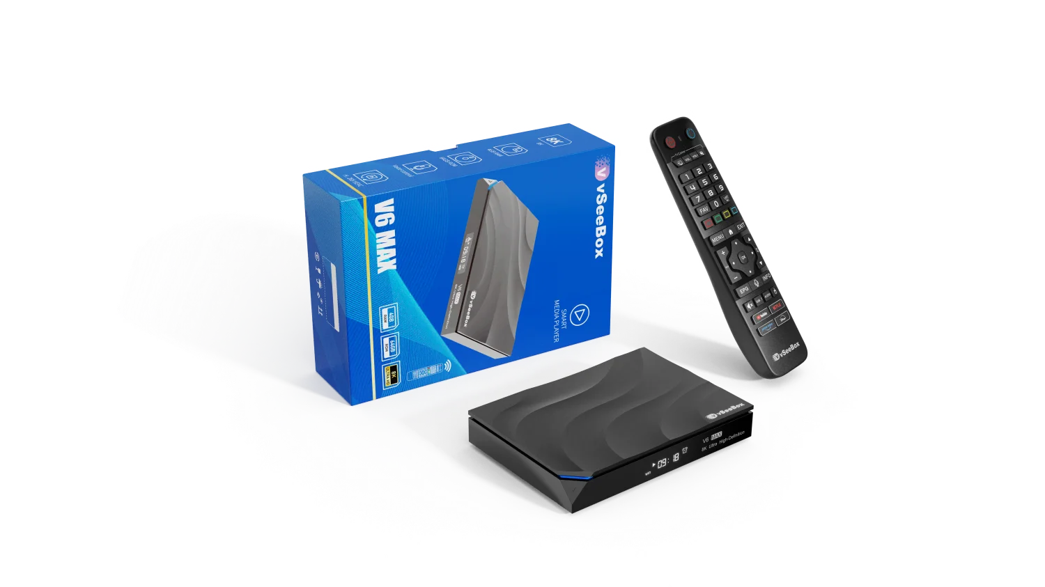 vSeeBox V6 Max Android 14, 4GB RAM 64GB Storage, Voice Control, WiFi 6, 8K HDMI, Complete Kit - Image 3
