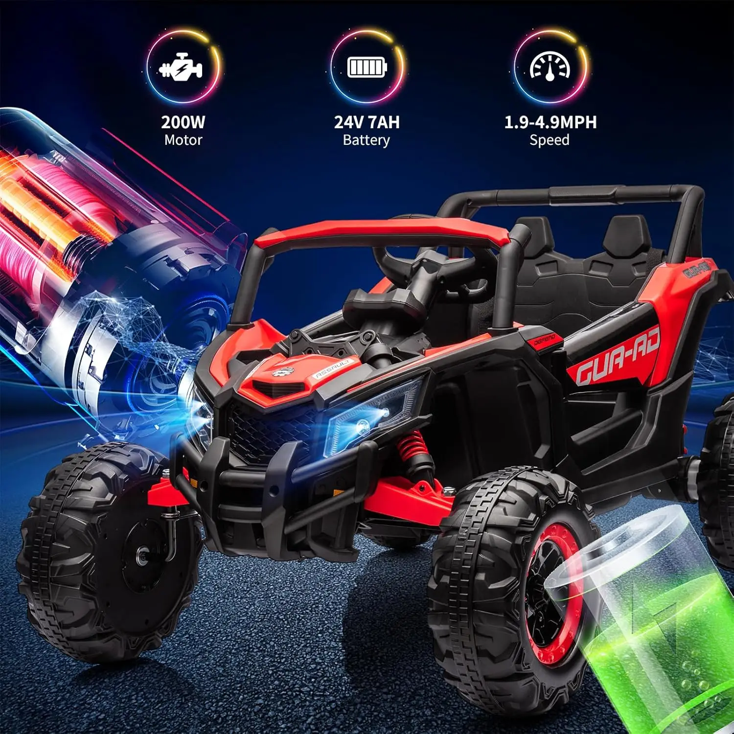 24V Kids Ride On UTV Car Toy w/Remote Control - Image 4
